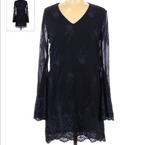 NWT WAYF Navy V Neck Dress